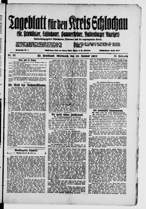 Tageblatt für den Kreis Schlochau vom 28.01.1925