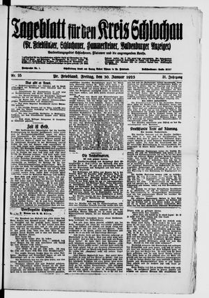 Tageblatt für den Kreis Schlochau vom 30.01.1925