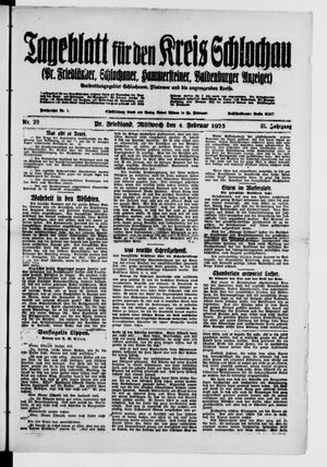 Tageblatt für den Kreis Schlochau on Feb 4, 1925