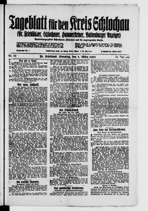 Tageblatt für den Kreis Schlochau vom 03.03.1925