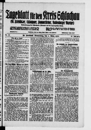 Tageblatt für den Kreis Schlochau on Mar 5, 1925