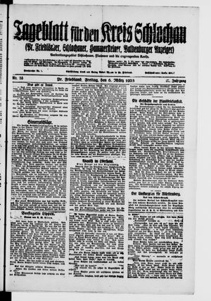 Tageblatt für den Kreis Schlochau vom 06.03.1925