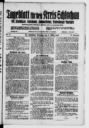 Tageblatt für den Kreis Schlochau on Mar 8, 1925