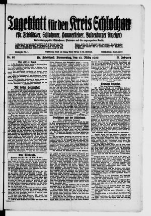 Tageblatt für den Kreis Schlochau on Mar 12, 1925