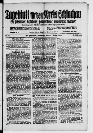 Tageblatt für den Kreis Schlochau on Mar 15, 1925