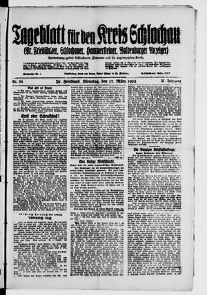 Tageblatt für den Kreis Schlochau vom 17.03.1925