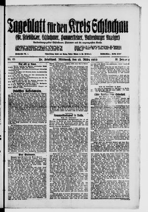 Tageblatt für den Kreis Schlochau vom 18.03.1925