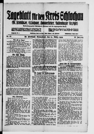 Tageblatt für den Kreis Schlochau vom 21.03.1925