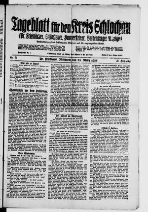 Tageblatt für den Kreis Schlochau on Mar 25, 1925