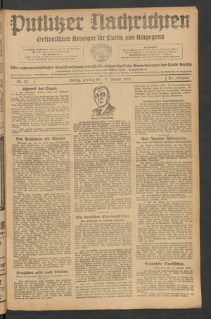 Putlitzer Nachrichten vom 16.01.1925