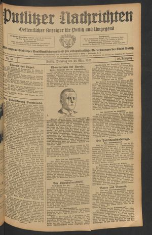Putlitzer Nachrichten on Mar 10, 1925