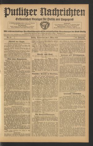 Putlitzer Nachrichten on Mar 6, 1926