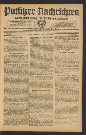 Putlitzer Nachrichten on Apr 24, 1926
