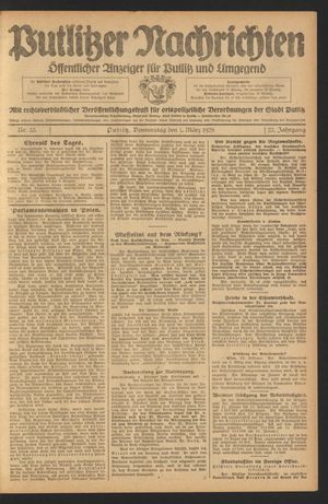 Putlitzer Nachrichten vom 01.03.1928
