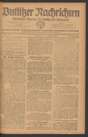 Putlitzer Nachrichten on Feb 12, 1929