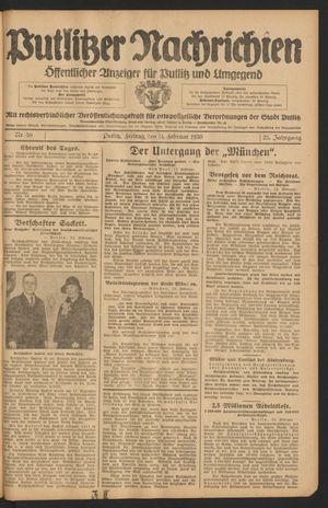 Putlitzer Nachrichten vom 14.02.1930