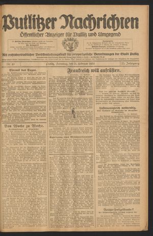 Putlitzer Nachrichten on Feb 16, 1930