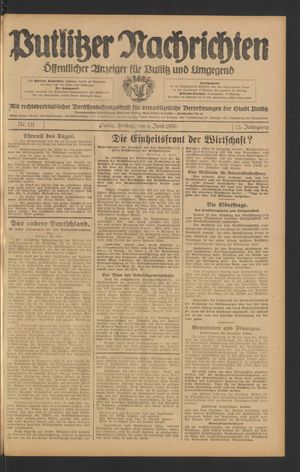 Putlitzer Nachrichten vom 06.06.1930