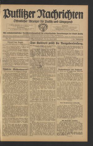 Putlitzer Nachrichten vom 14.06.1930