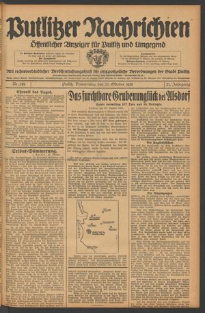 Putlitzer Nachrichten vom 23.10.1930