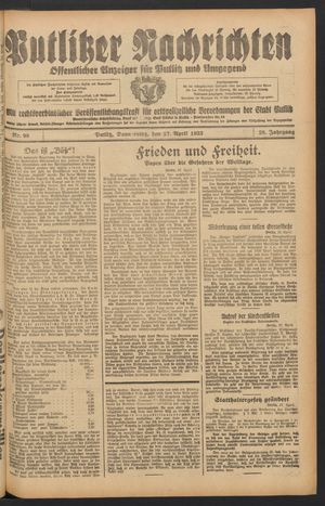 Putlitzer Nachrichten on Apr 27, 1933