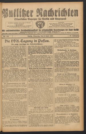 Putlitzer Nachrichten vom 06.06.1933