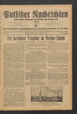 Putlitzer Nachrichten vom 05.01.1934