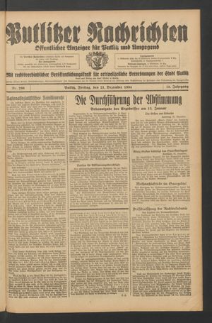 Putlitzer Nachrichten on Dec 21, 1934