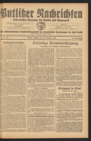 Putlitzer Nachrichten on Jan 18, 1935
