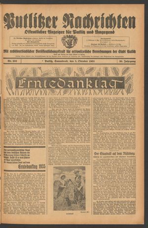 Putlitzer Nachrichten on Oct 5, 1935