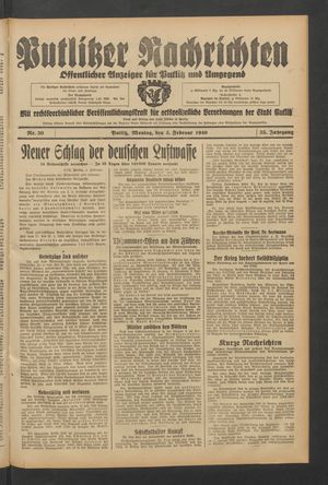 Putlitzer Nachrichten on Feb 5, 1940