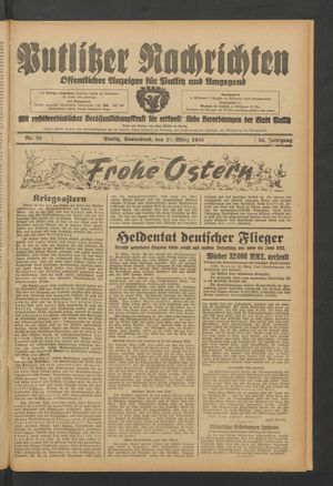 Putlitzer Nachrichten on Mar 23, 1940