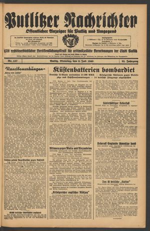 Putlitzer Nachrichten on Jul 9, 1940