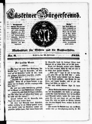 Cüstriner Bürgerfreund on Feb 20, 1839