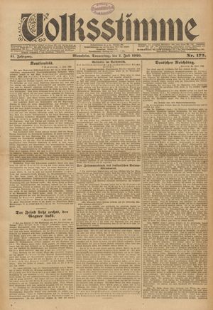 Volksstimme vom 01.07.1920
