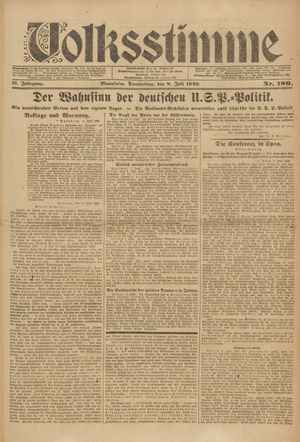Volksstimme on Jul 8, 1920