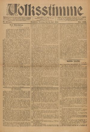 Volksstimme vom 11.07.1920