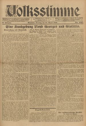 Volksstimme vom 24.08.1920