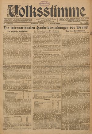 Volksstimme vom 01.10.1920