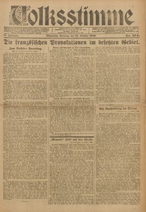 Volksstimme vom 10.10.1920