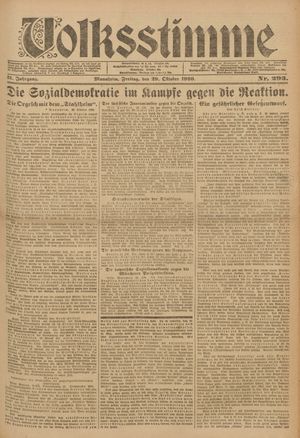 Volksstimme vom 29.10.1920