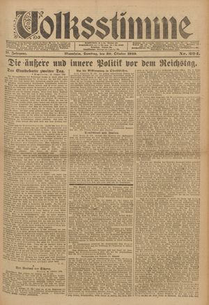 Volksstimme vom 30.10.1920