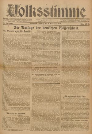 Volksstimme vom 01.11.1920