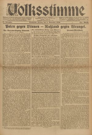 Volksstimme vom 05.11.1920