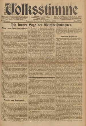 Volksstimme vom 06.11.1920