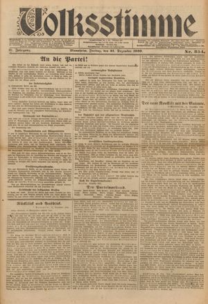 Volksstimme vom 31.12.1920