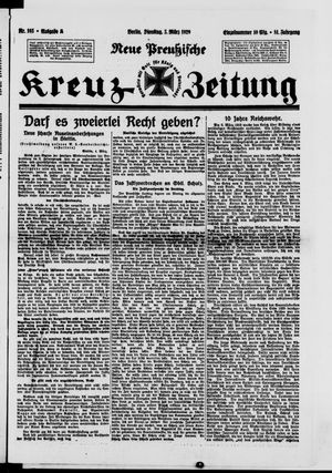 Neue preussische Kreuz-Zeitung vom 05.03.1929