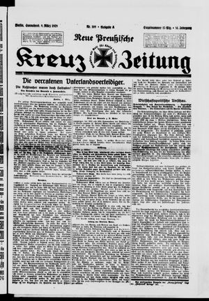 Neue preussische Kreuz-Zeitung vom 09.03.1929