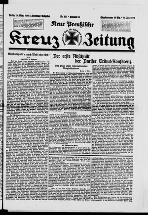 Neue preussische Kreuz-Zeitung vom 10.03.1929
