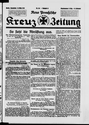 Neue preussische Kreuz-Zeitung vom 16.03.1929